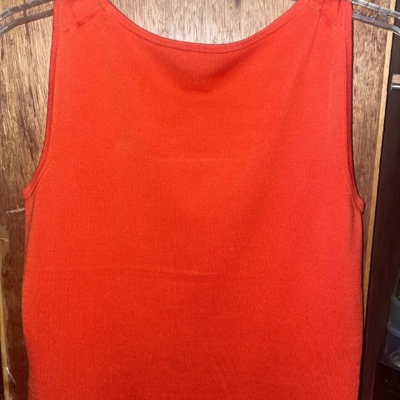 Due Per Due Orange Silk & Nylon Tank Dressy - Picture 3 of 4